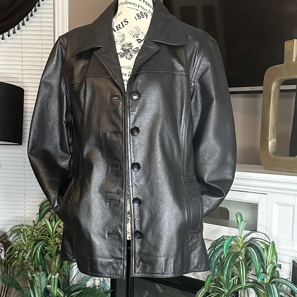 Jacqueline Ferrar Black Leather Jacket